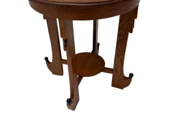 Art Deco Amsterdamse School Oak Side Table, 1920s